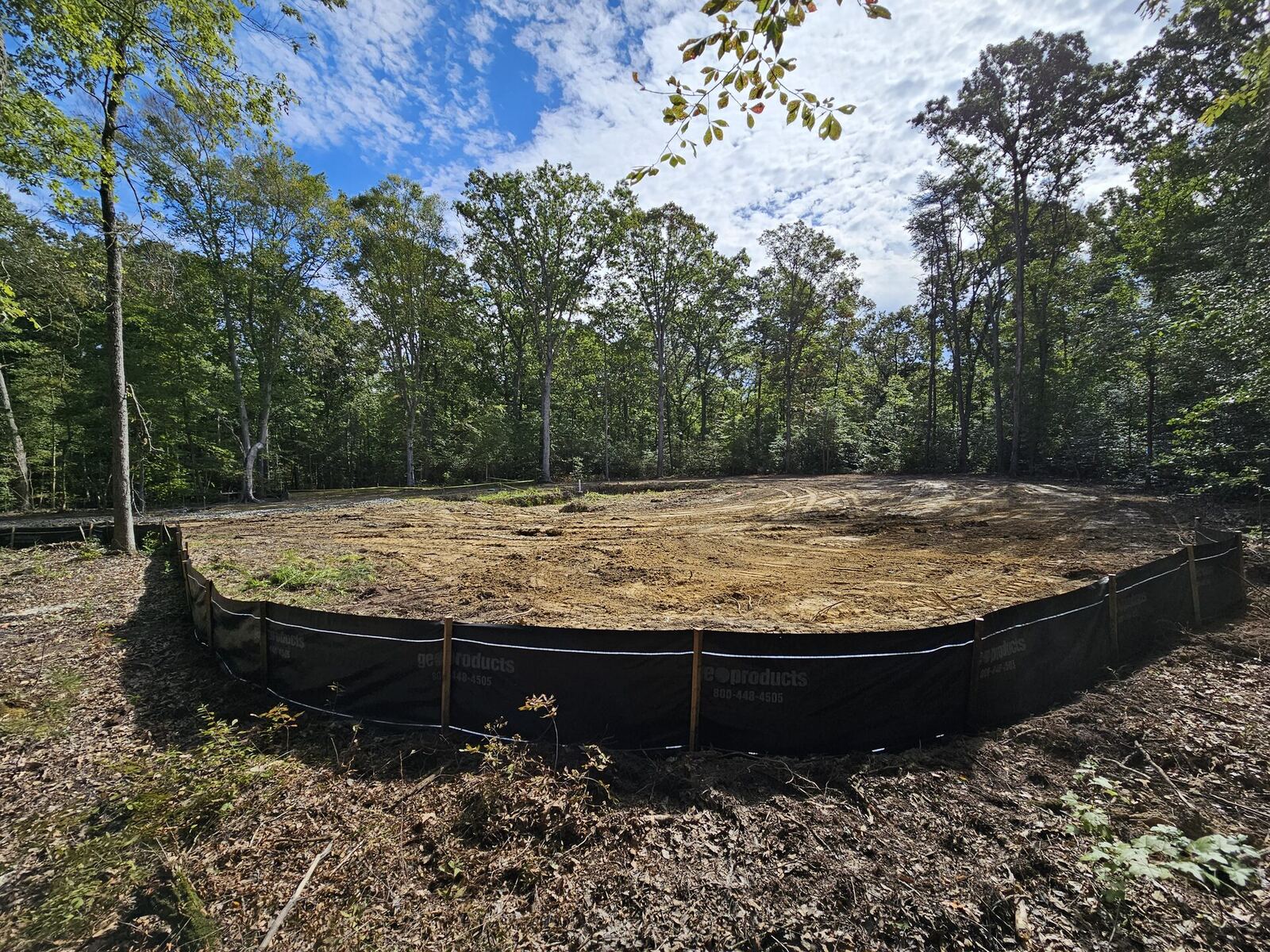 Excavated and cleared homesite in the Northern Neck of Virginia