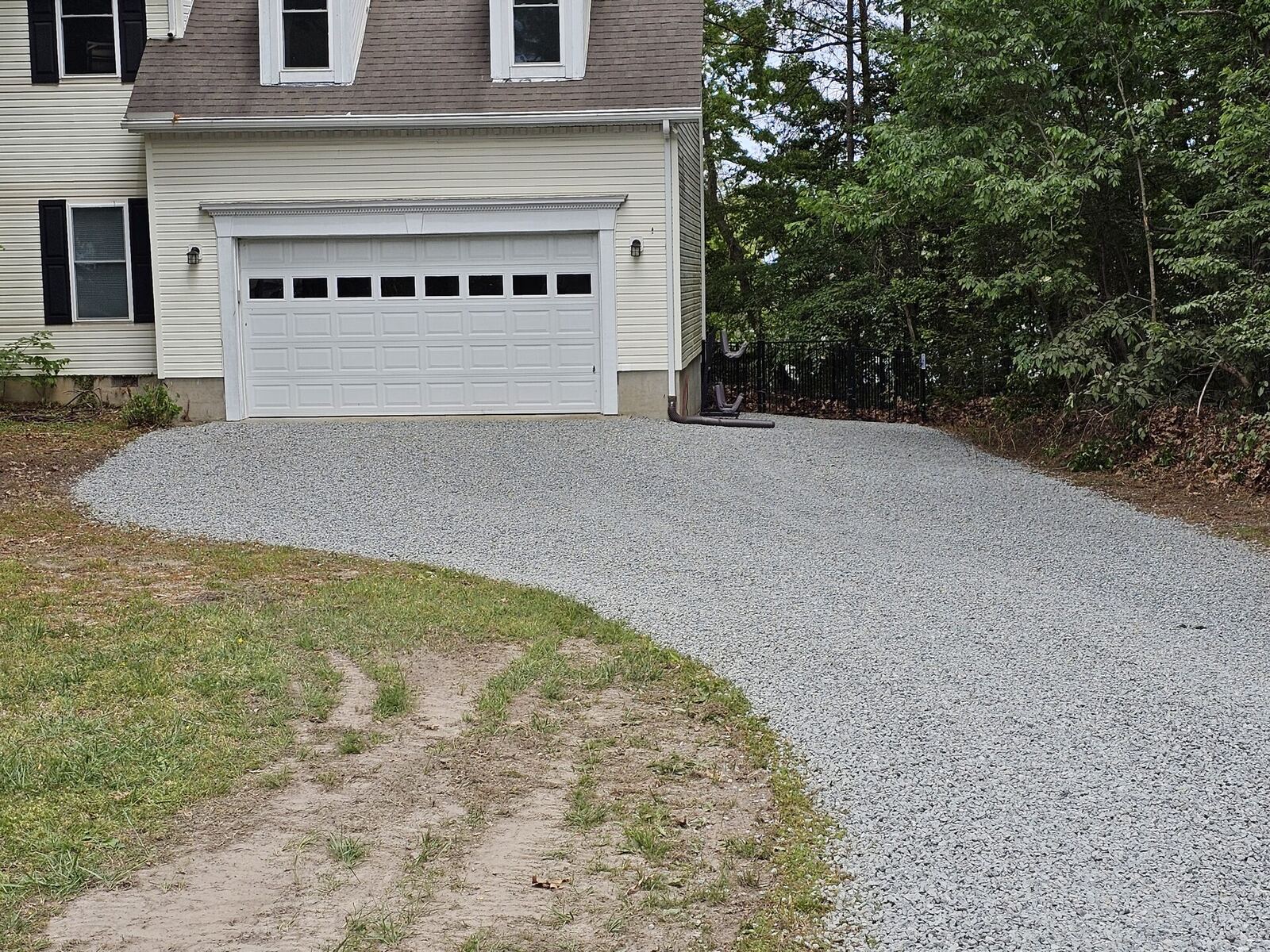 Site preparation pad ready for pole barn construction in Virginia